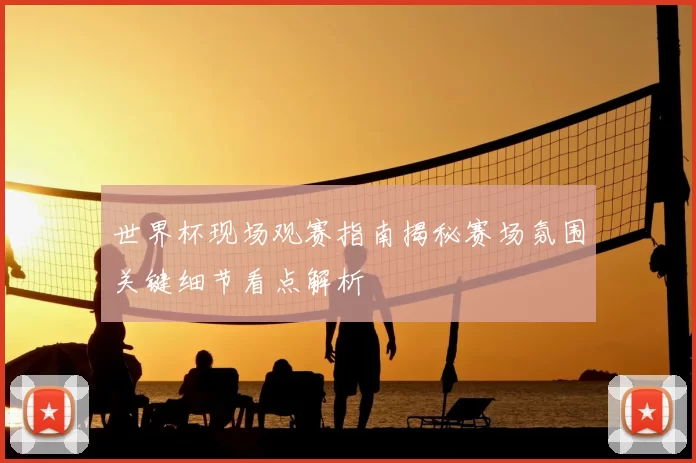 世界杯现场观赛指南揭秘赛场氛围关键细节看点解析